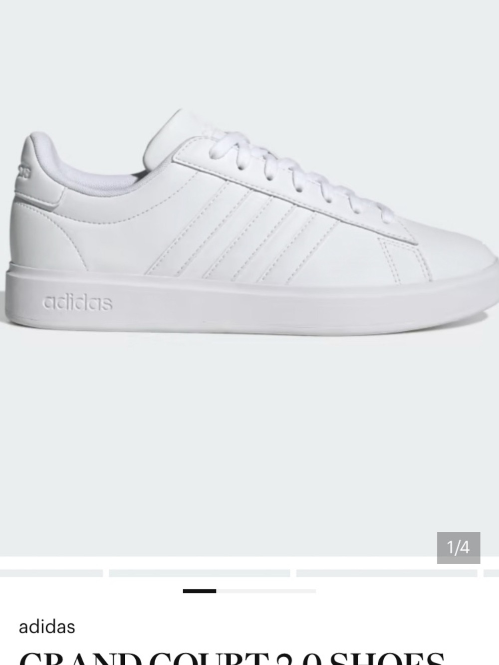 adidas Men's All-White Low-Top Sneakers